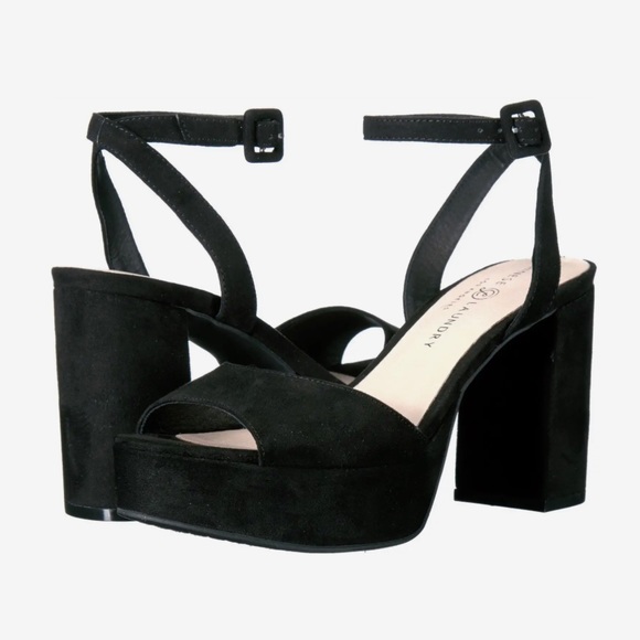 Chinese Laundry Shoes - Chinese Laundry Theresa Platform Heel Sandal in Black Suede